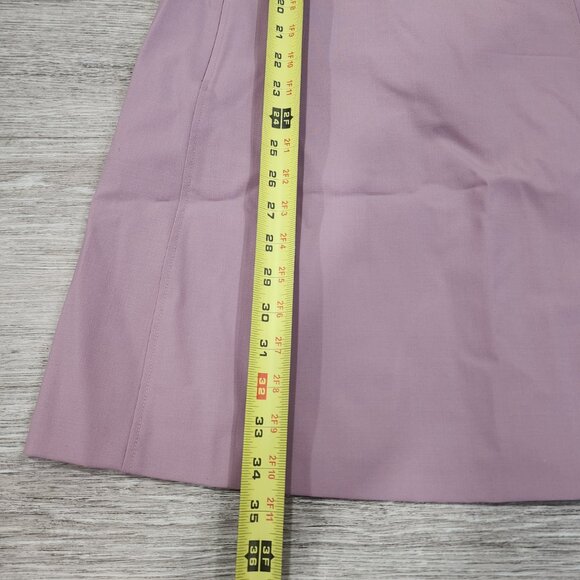 Theory Helaina Sleeveless Classic Suit Pink Wool Shift Dress Women's Size 8 - Picture 4 of 7